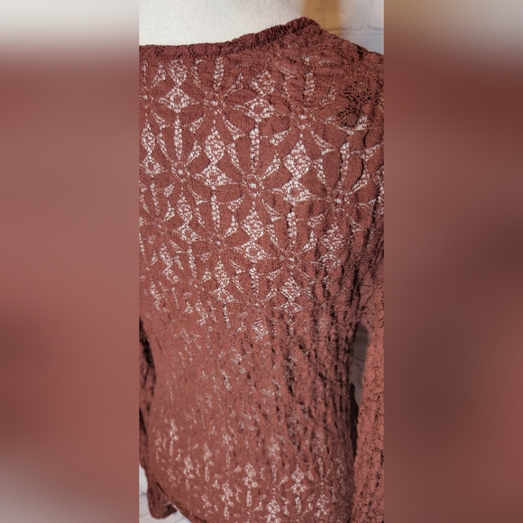 Free People Lace Ruched Top - Picture 4 of 9